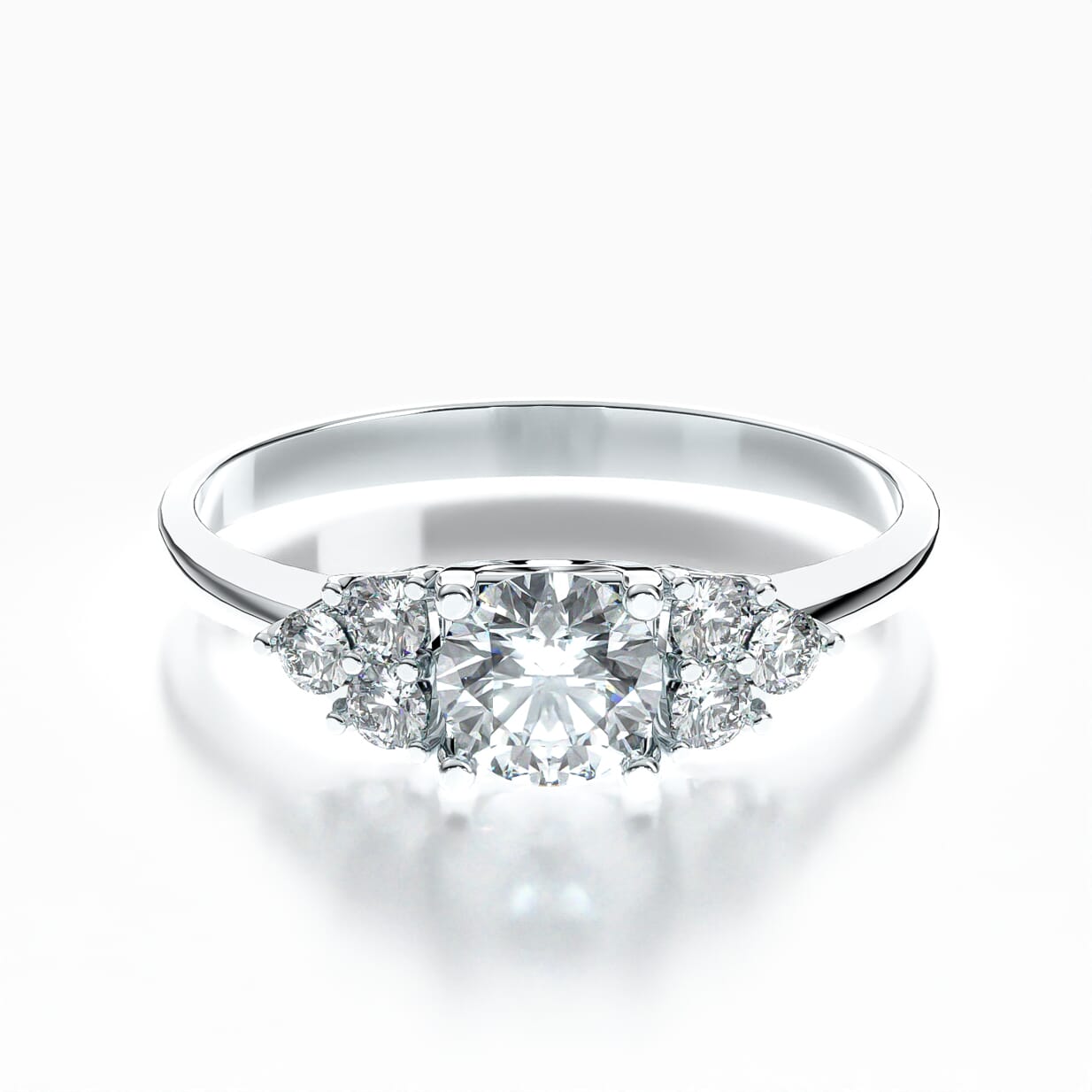 Verlobungsring Fairytale: Weißgold, Diamanten