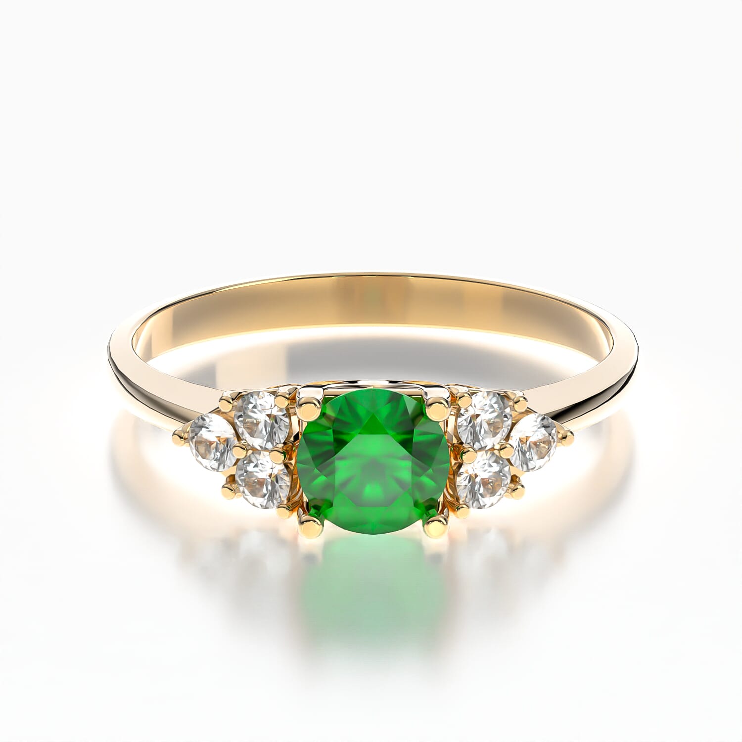 Verlobungsring Fairytale: Gold, Smaragd