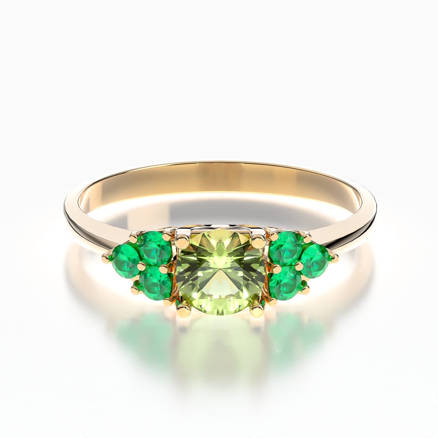 Verlobungsring Fairytale: Gold, Peridot