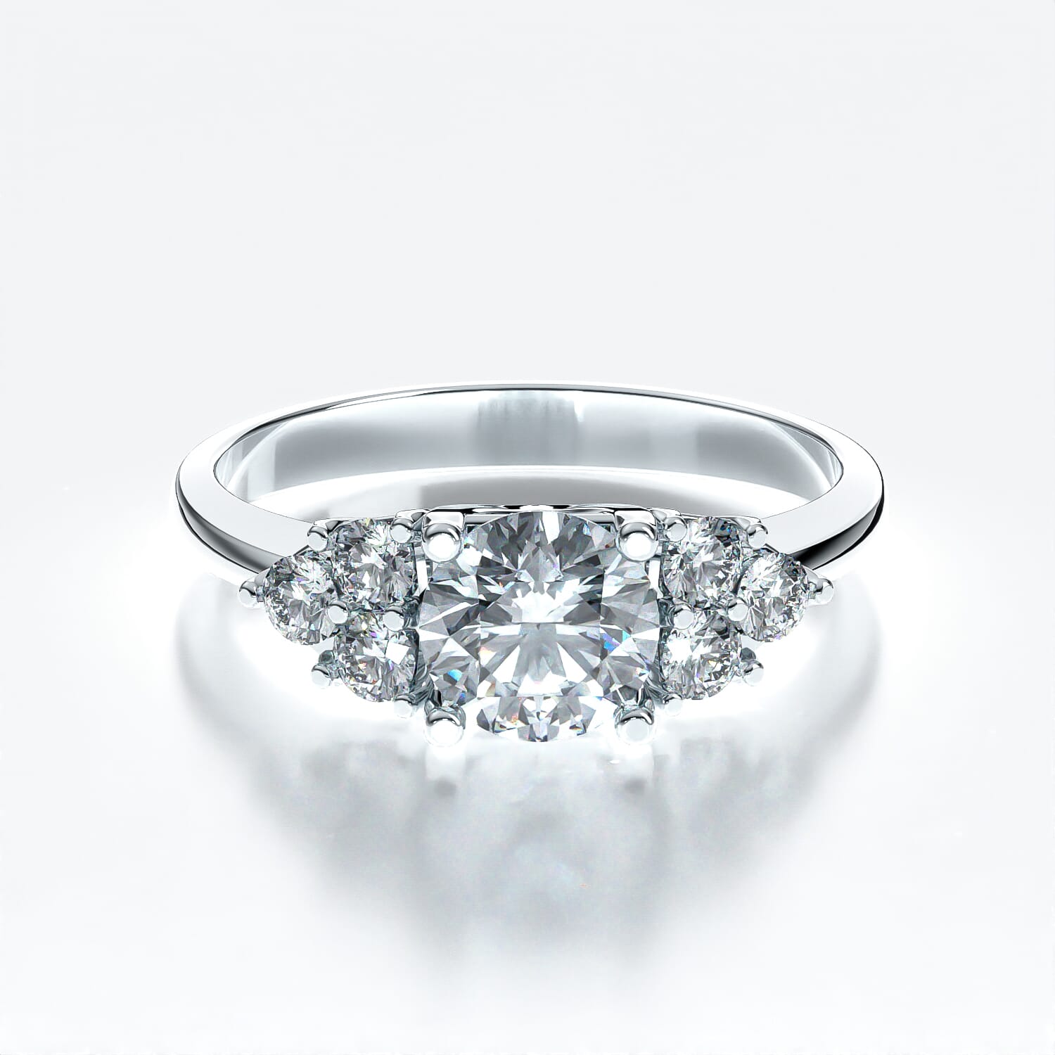 Verlobungsring Fairytale: Weißgold, Diamanten