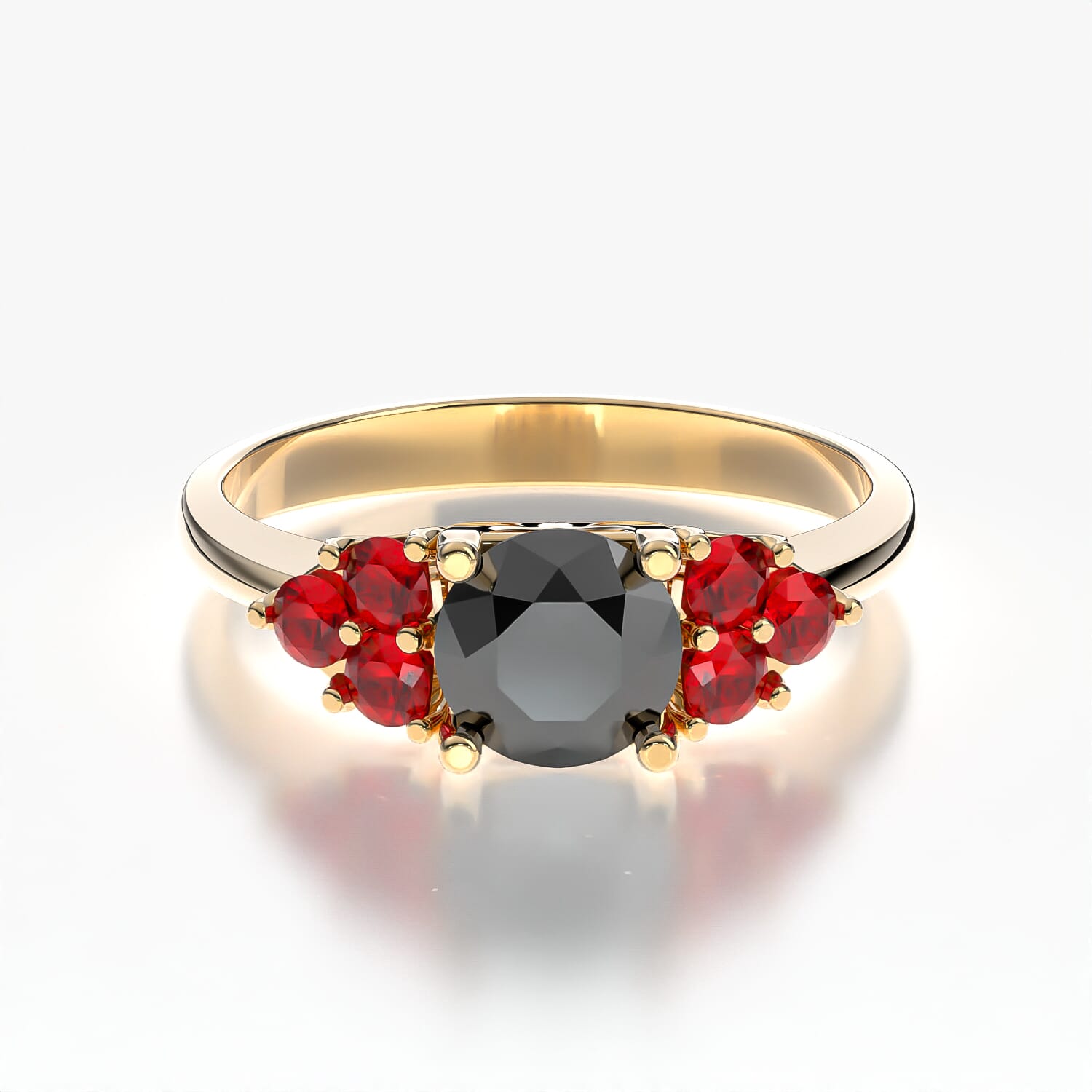 Verlobungsring Fairytale: Gold, Schwarz Diamant