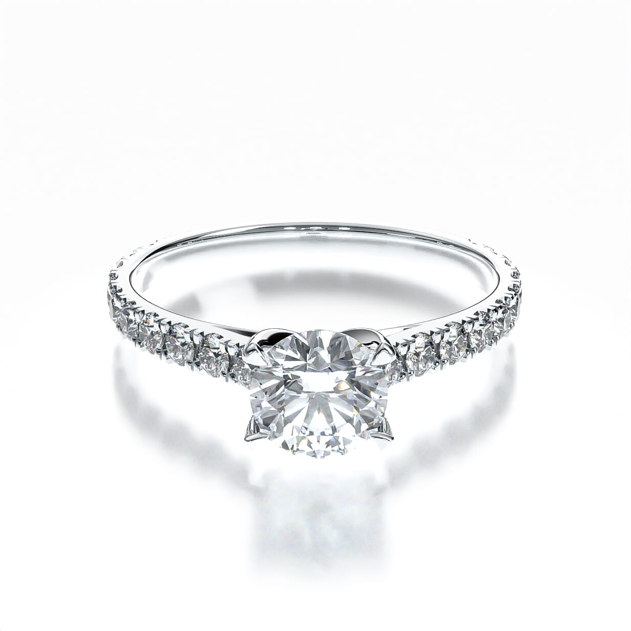 Pierścionek zaręczynowy Share Your Love: białe złoto, diament