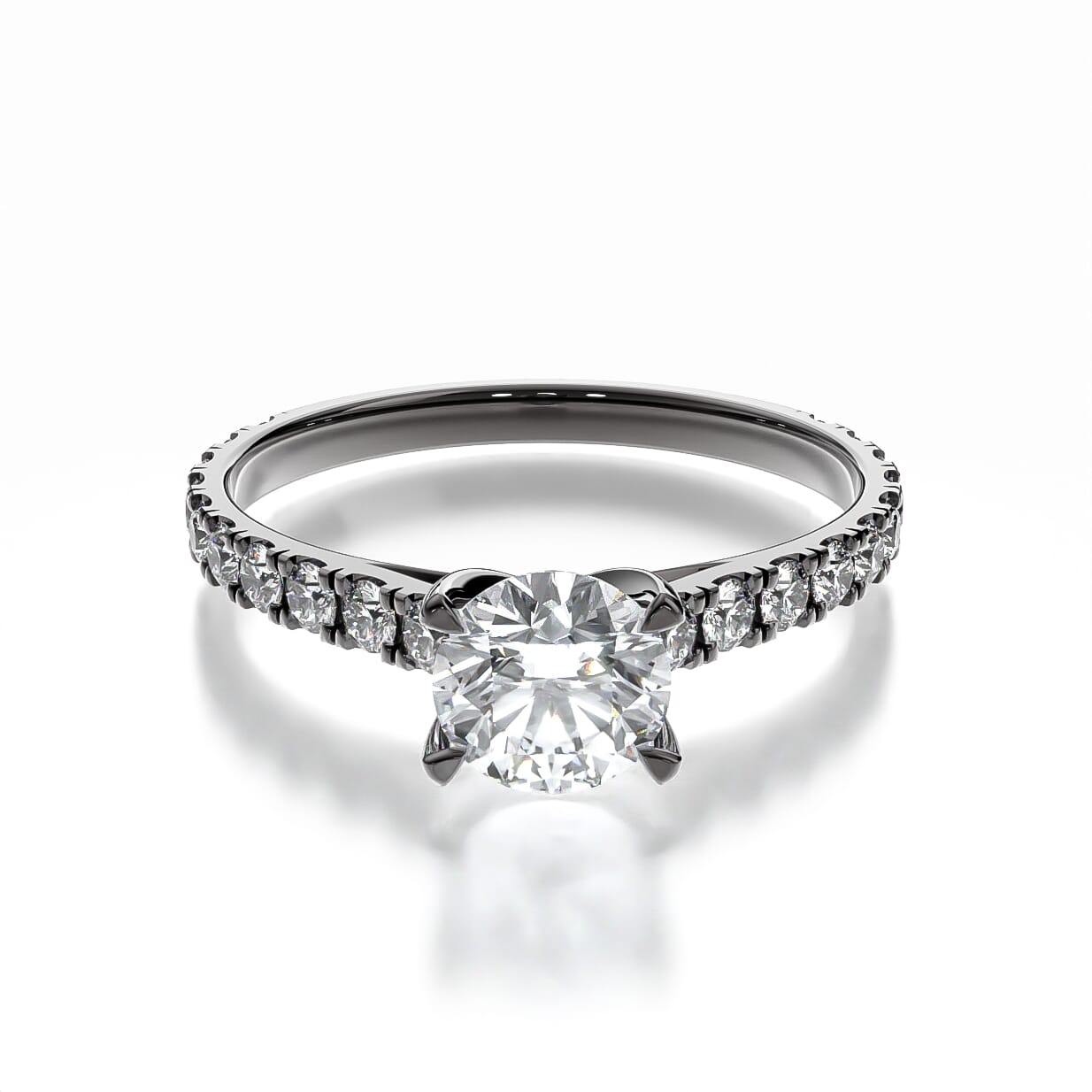 Verlobungsring Share Your Love: Schwarz Gold, Diamant