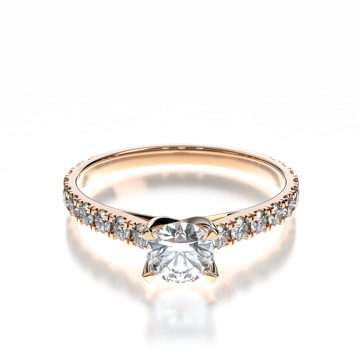 Pierścionek zaręczynowy Share Your Love: różowe złoto, diament