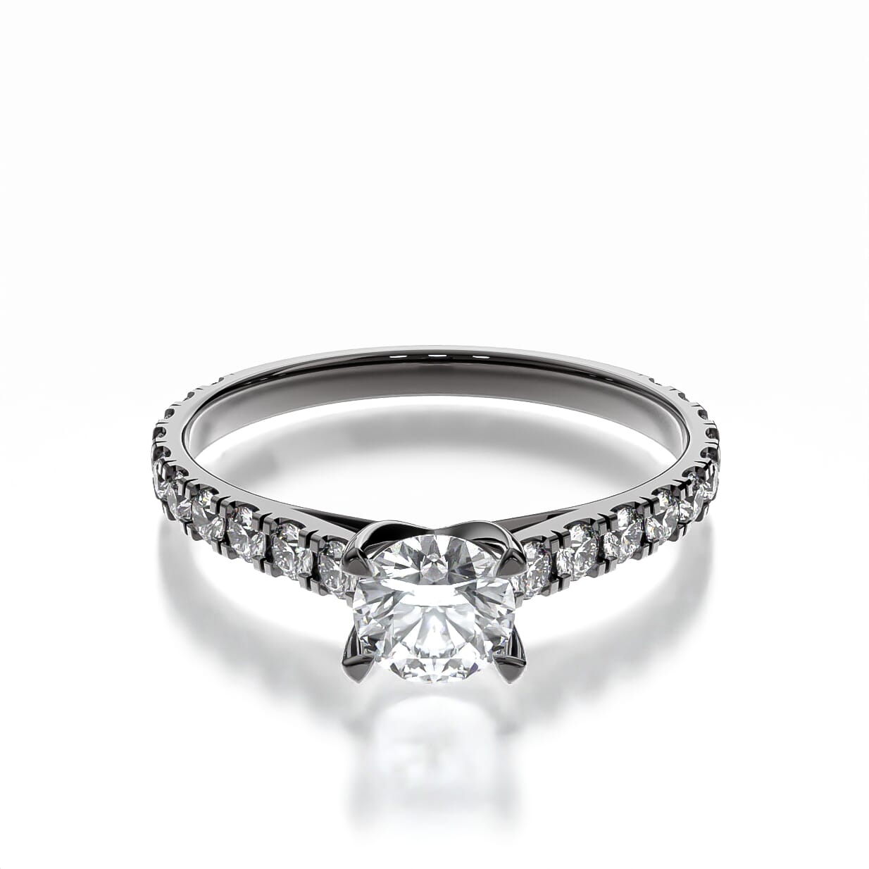 Pierścionek zaręczynowy Share Your Love: czarne złoto, diament