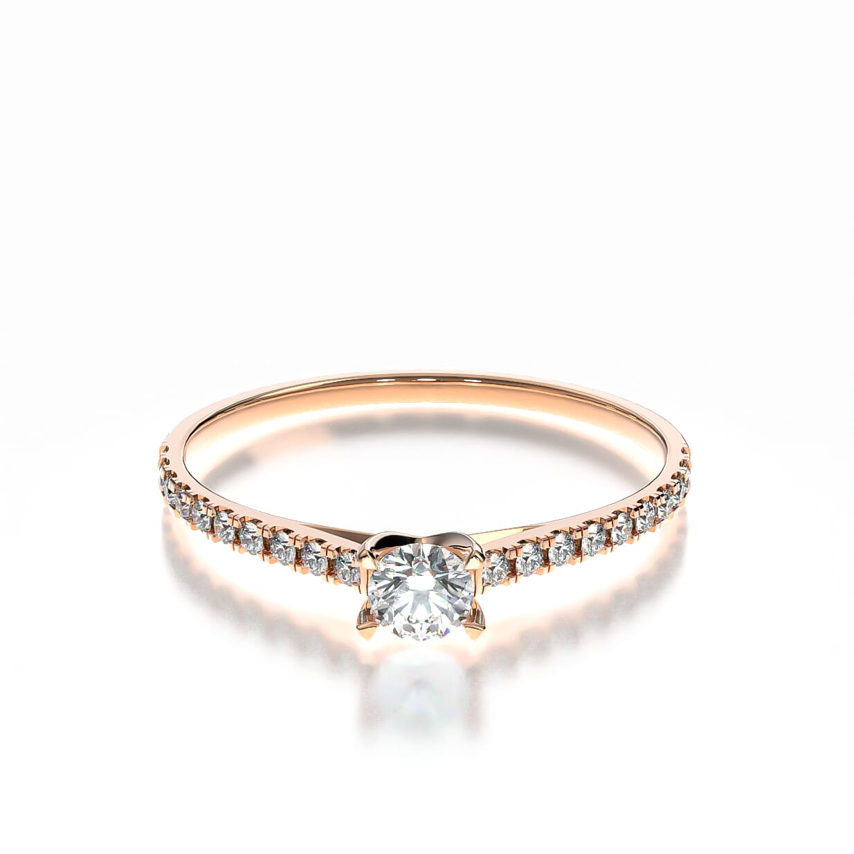 Pierścionek zaręczynowy Share Your Love: różowe złoto, diament