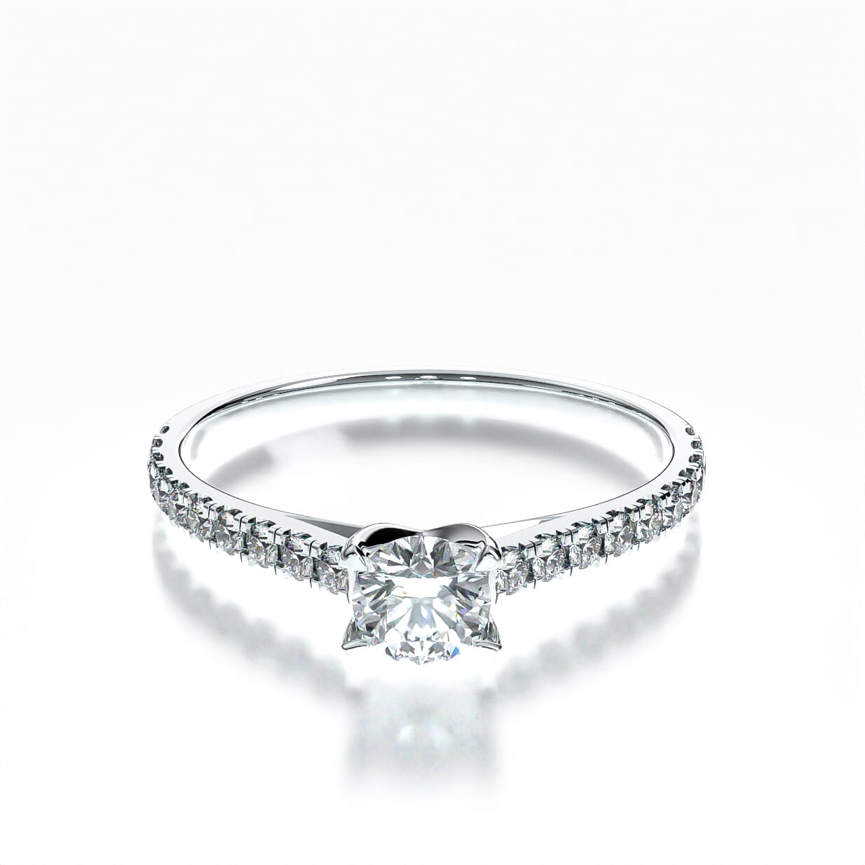 Pierścionek zaręczynowy Share Your Love: białe złoto, diament