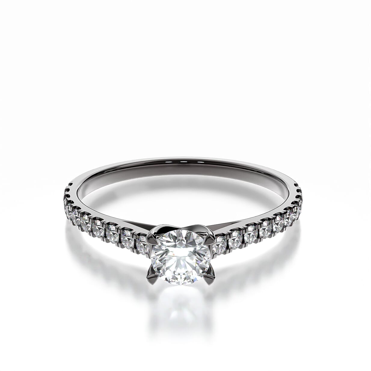 Pierścionek zaręczynowy Share Your Love: czarne złoto, diament