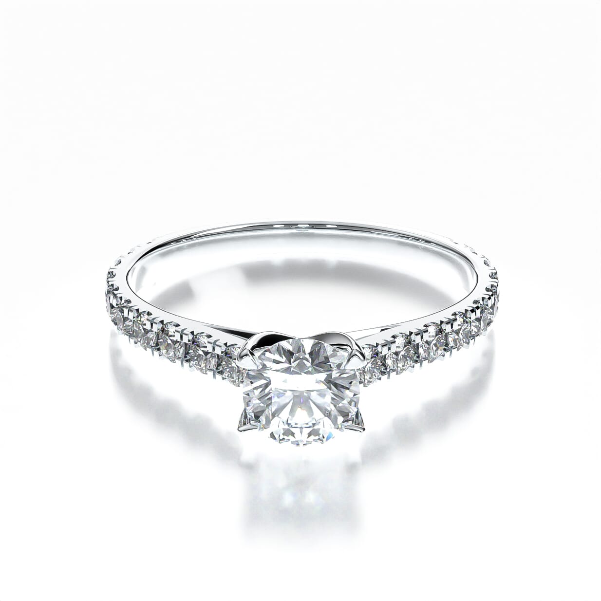 Pierścionek zaręczynowy Share Your Love: białe złoto, diament