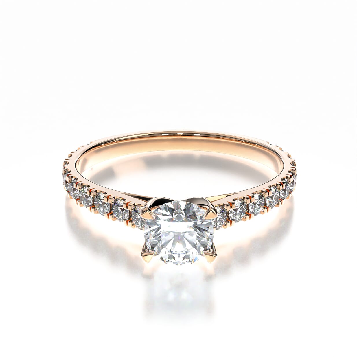 Pierścionek zaręczynowy Share Your Love: różowe złoto, diament