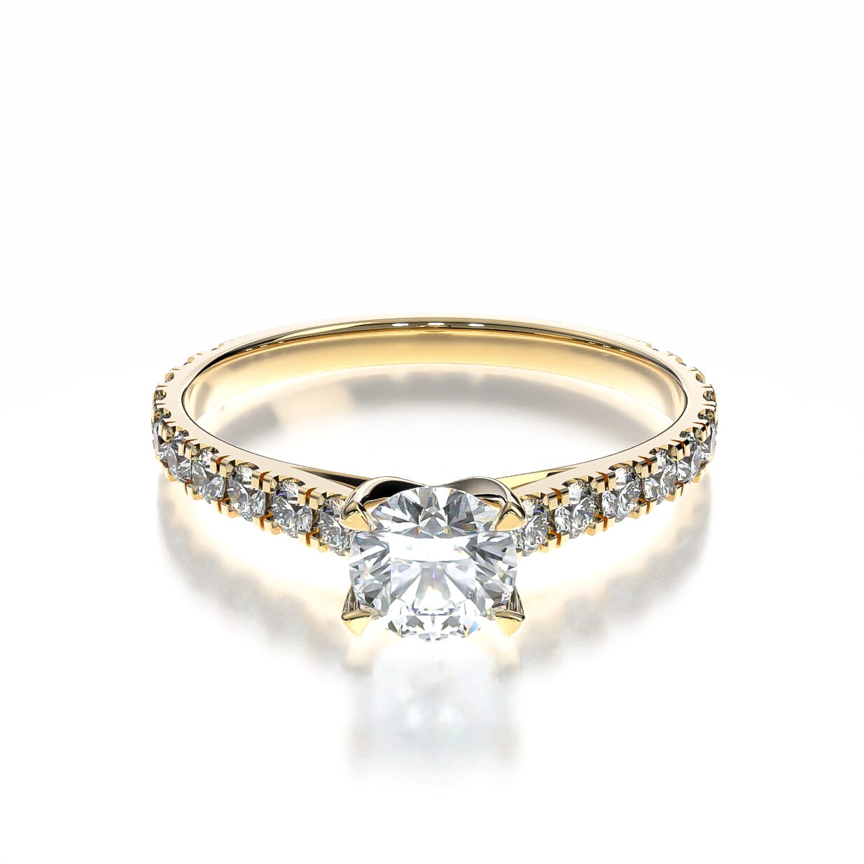 Pierścionek zaręczynowy Share Your Love: złoty, diament