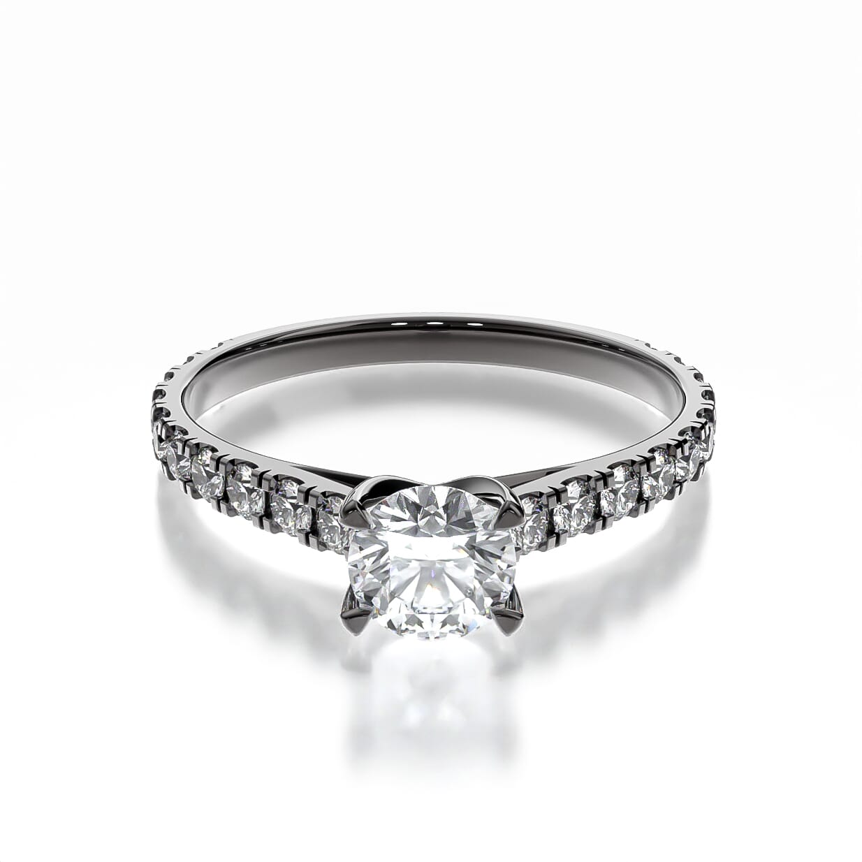 Pierścionek zaręczynowy Share Your Love: czarne złoto, diament