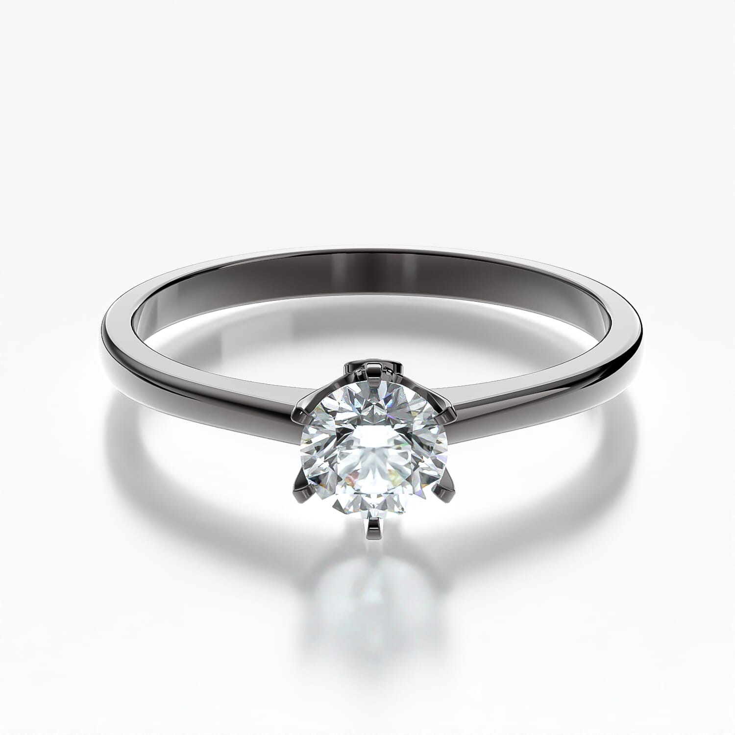 Pierścionek zaręczynowy The Journey: czarne złoto, diament