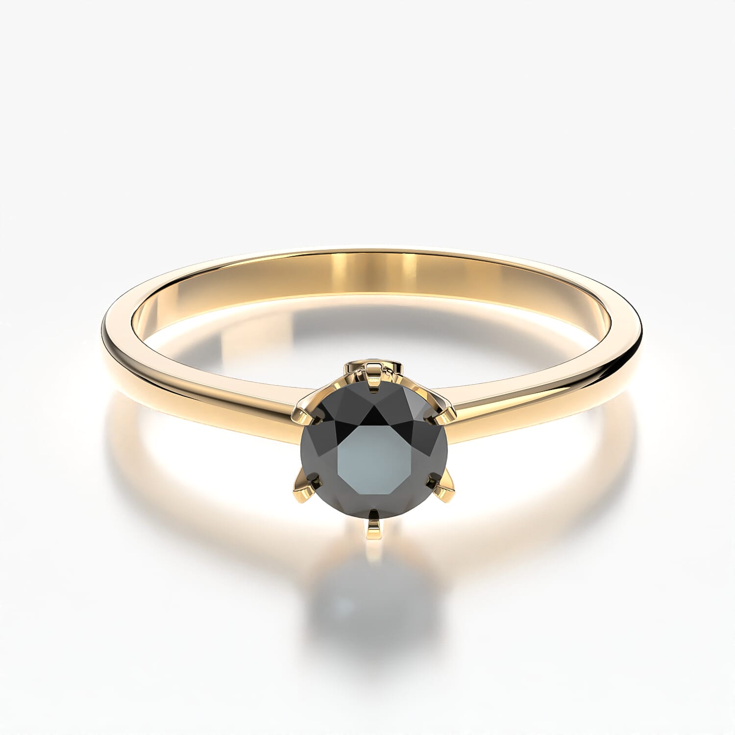 Verlobungsring The Journey: Gold, Schwarz Diamant