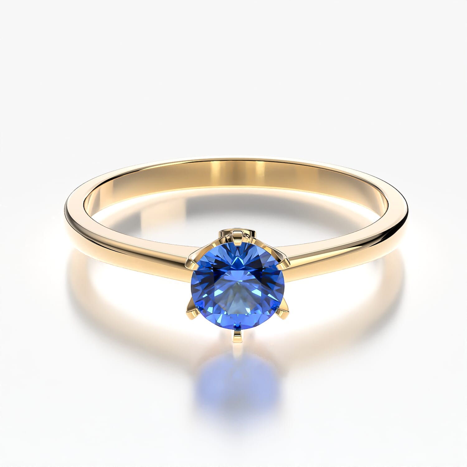 Verlobungsring The Journey: Gold, Blau Saphir
