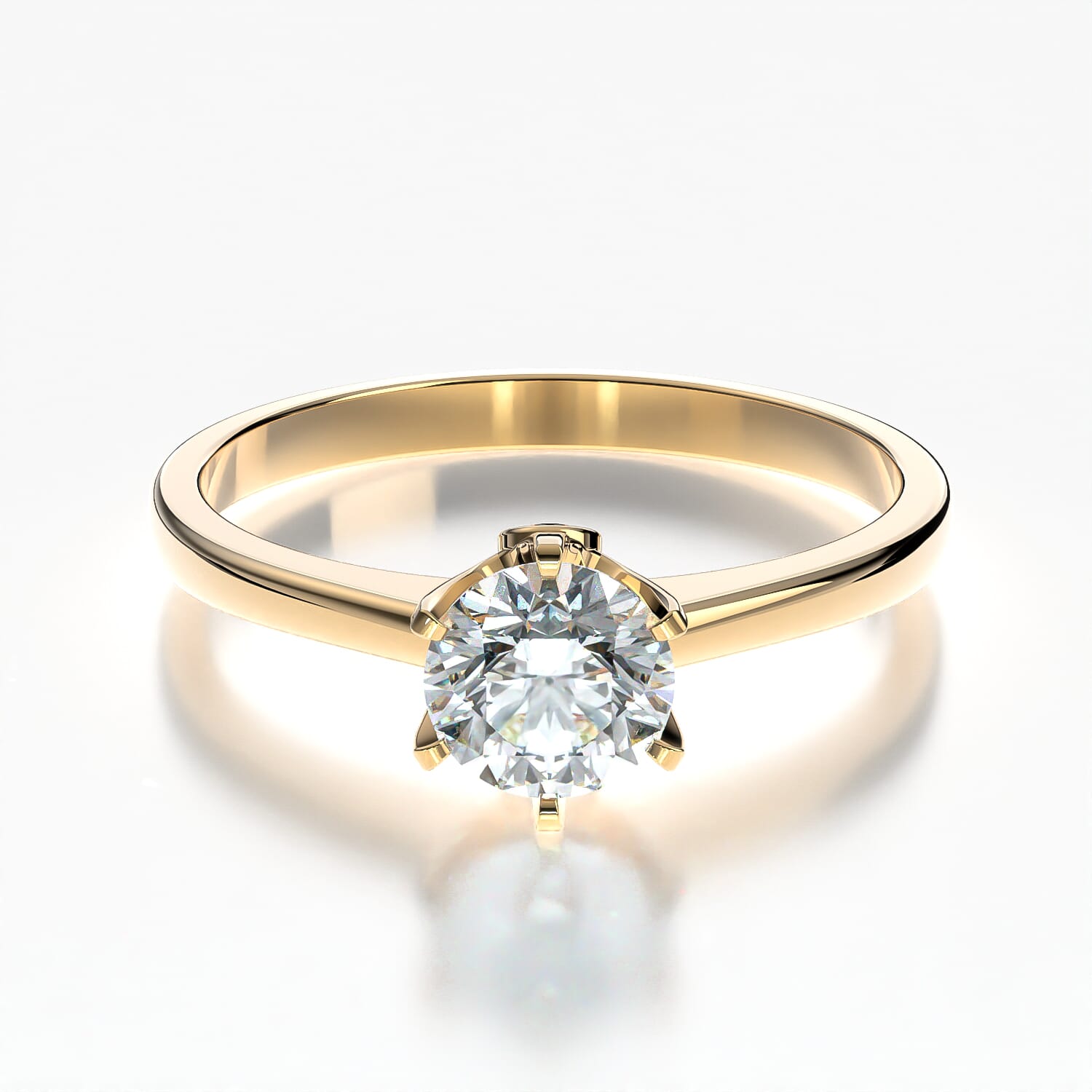 Pierścionek zaręczynowy The Journey: złoty, diament