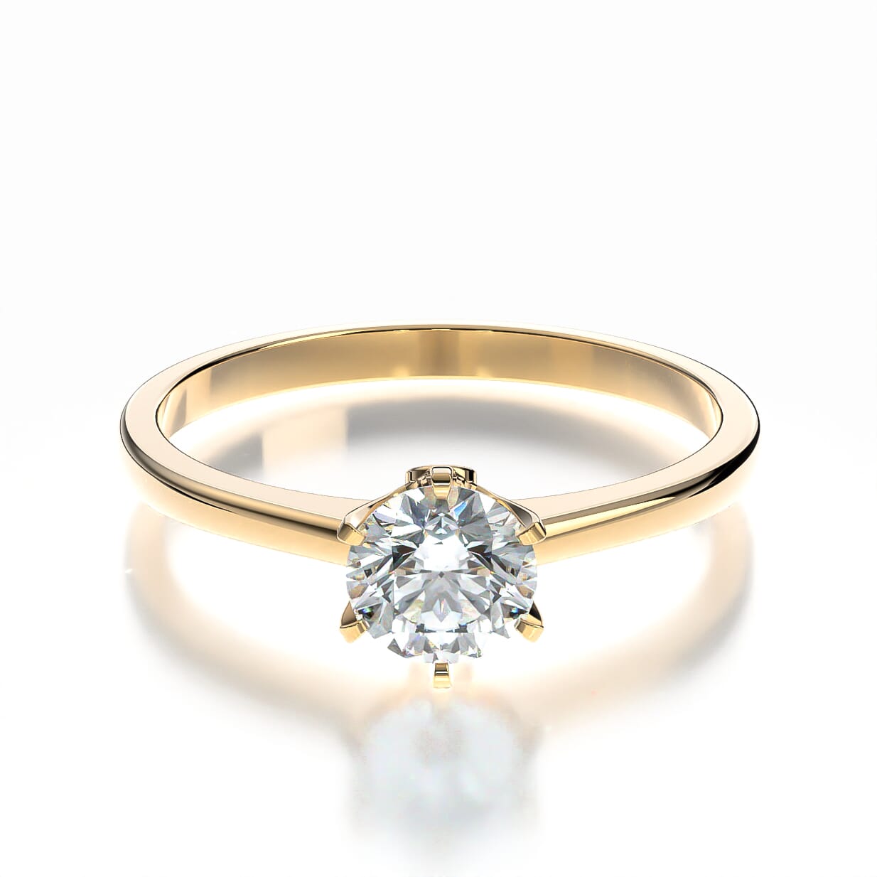 Pierścionek zaręczynowy The Journey: złoty, diament