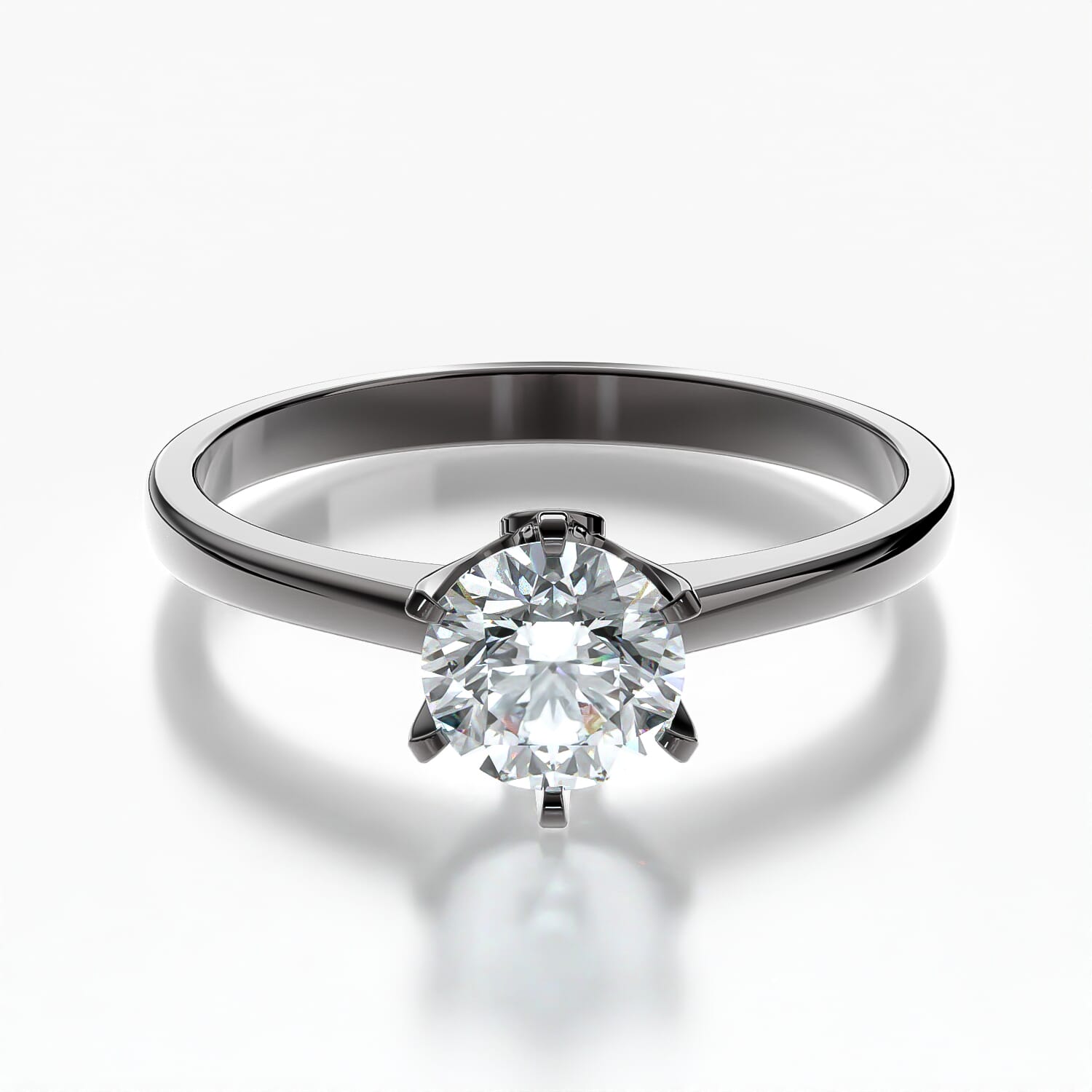 Verlobungsring The Journey: schwarzes Gold, Diamant