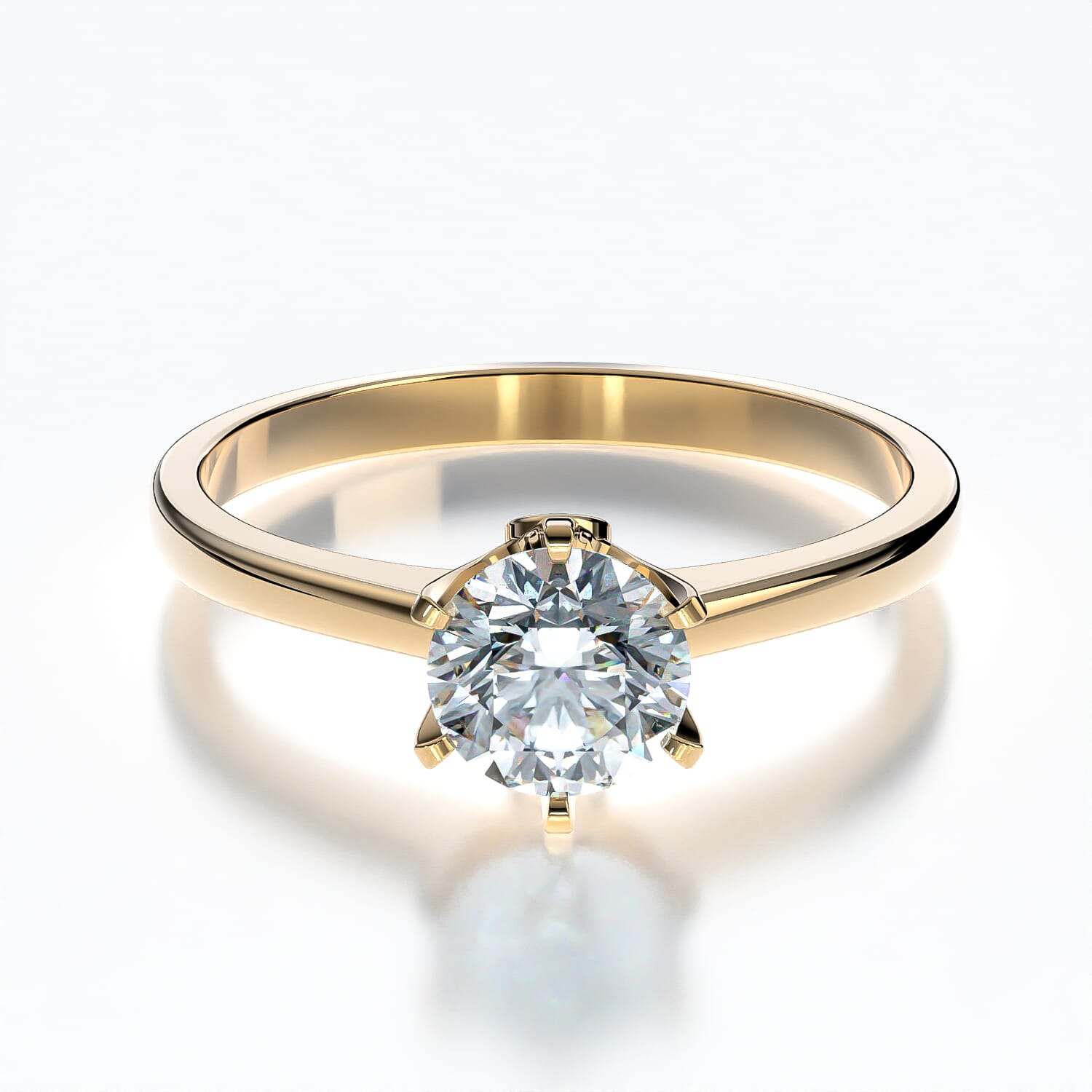 Pierścionek zaręczynowy The Journey: złoty, diament