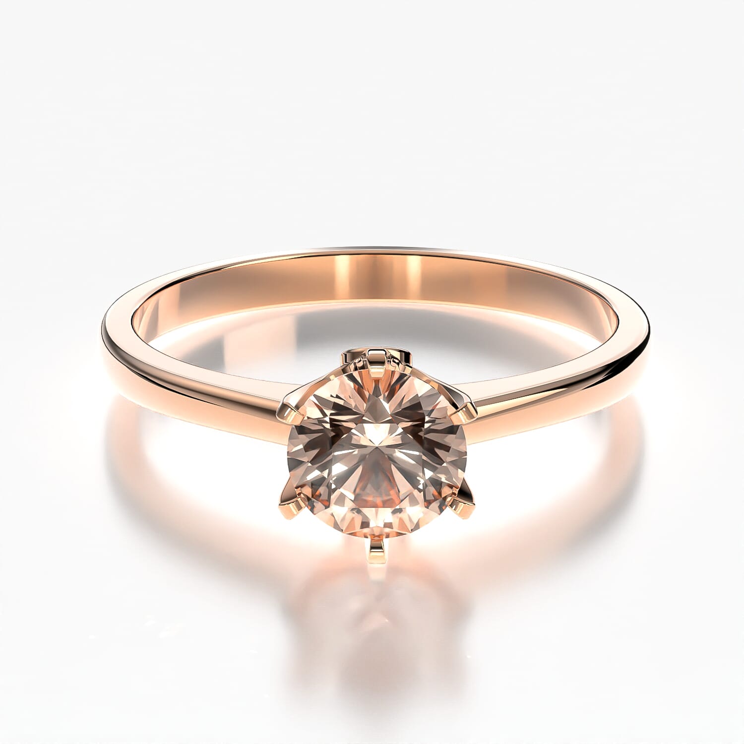 Verlobungsring The Journey: Roségold, Morganit