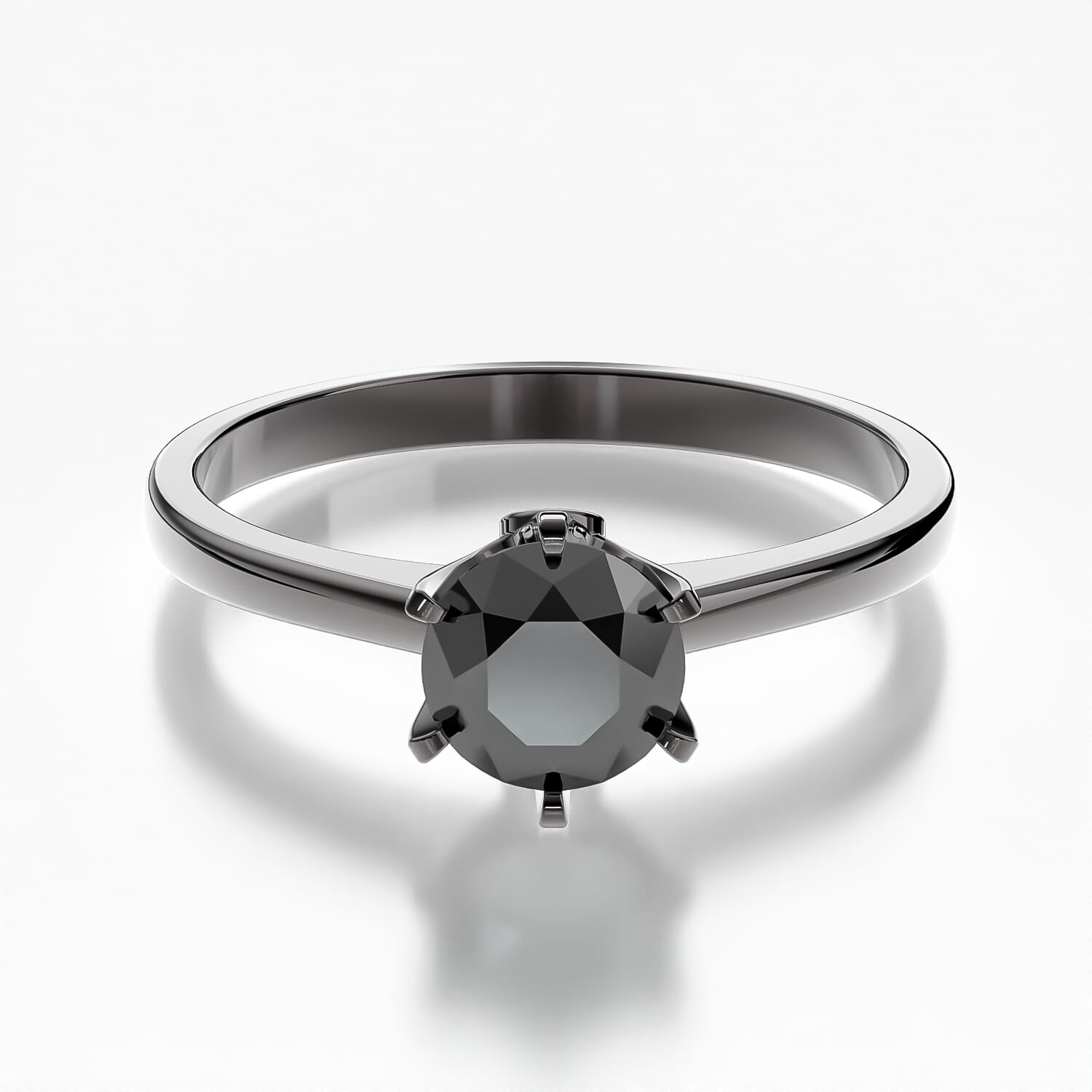 Pierścionek zaręczynowy The Journey: czarne złoto, czarny diament