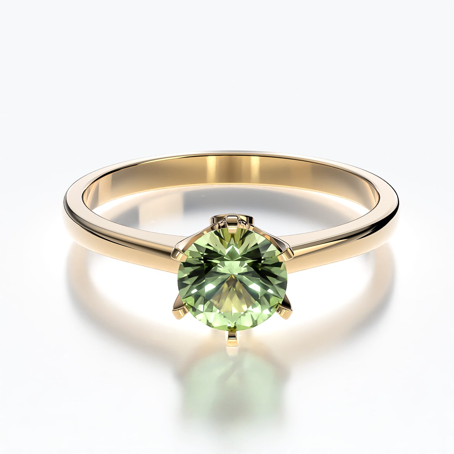 Verlobungsring The Journey: Gold, Grüner Saphir