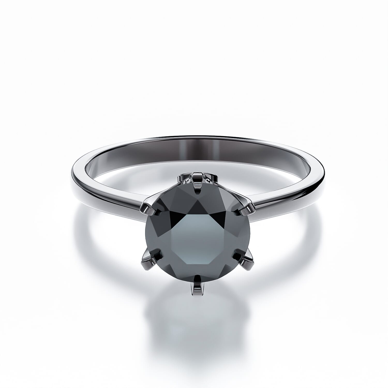 Pierścionek zaręczynowy The Journey: czarne złoto, czarny diament