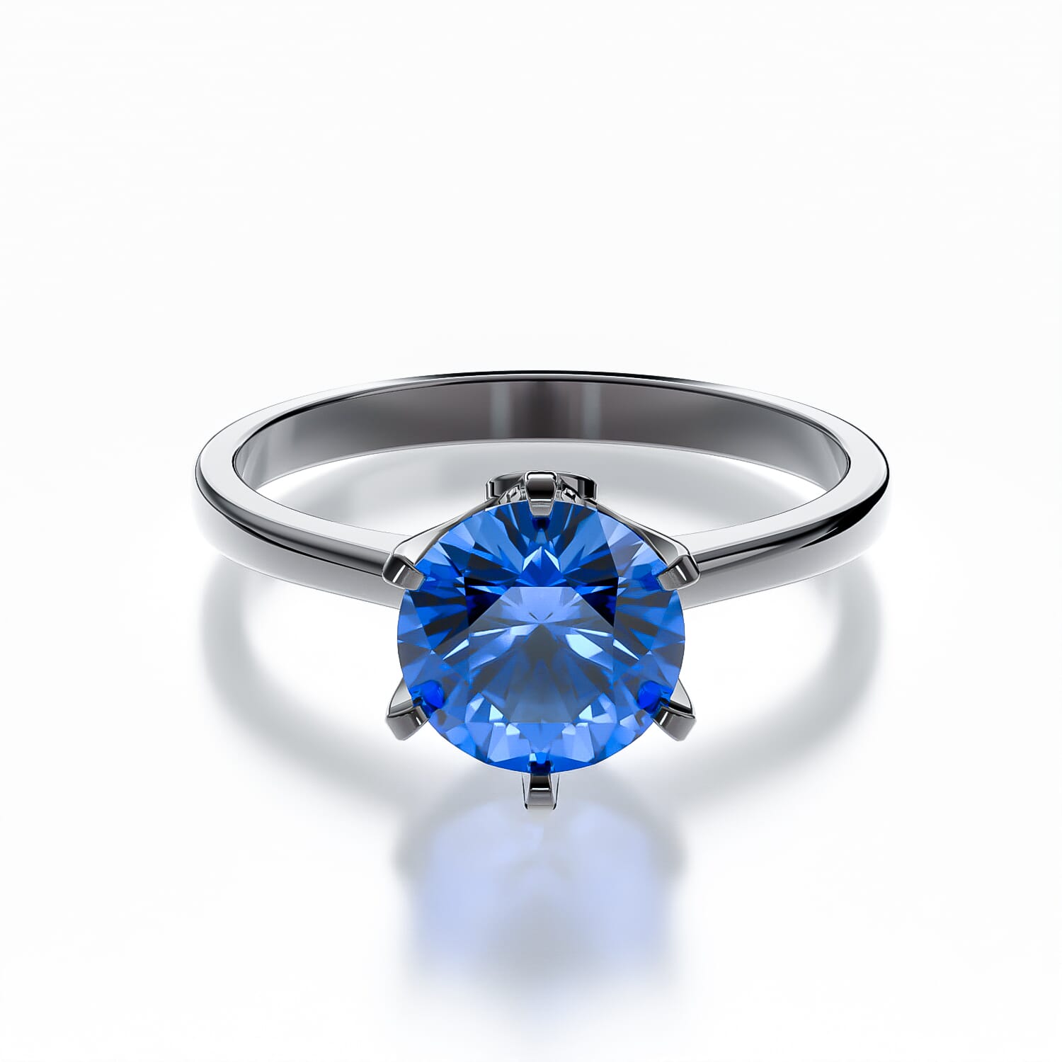 Verlobungsring The Journey: Schwarzes Gold, Blauer Saphir