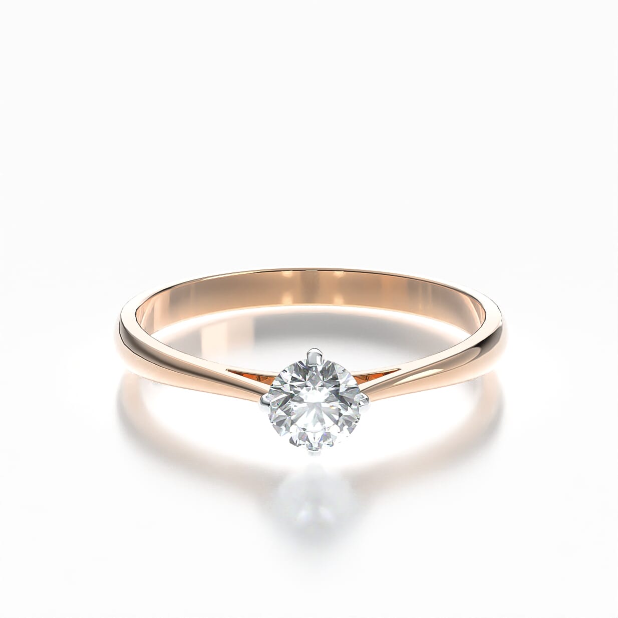 Pierścionek zaręczynowy The Light: dwukolorowe złoto, diament