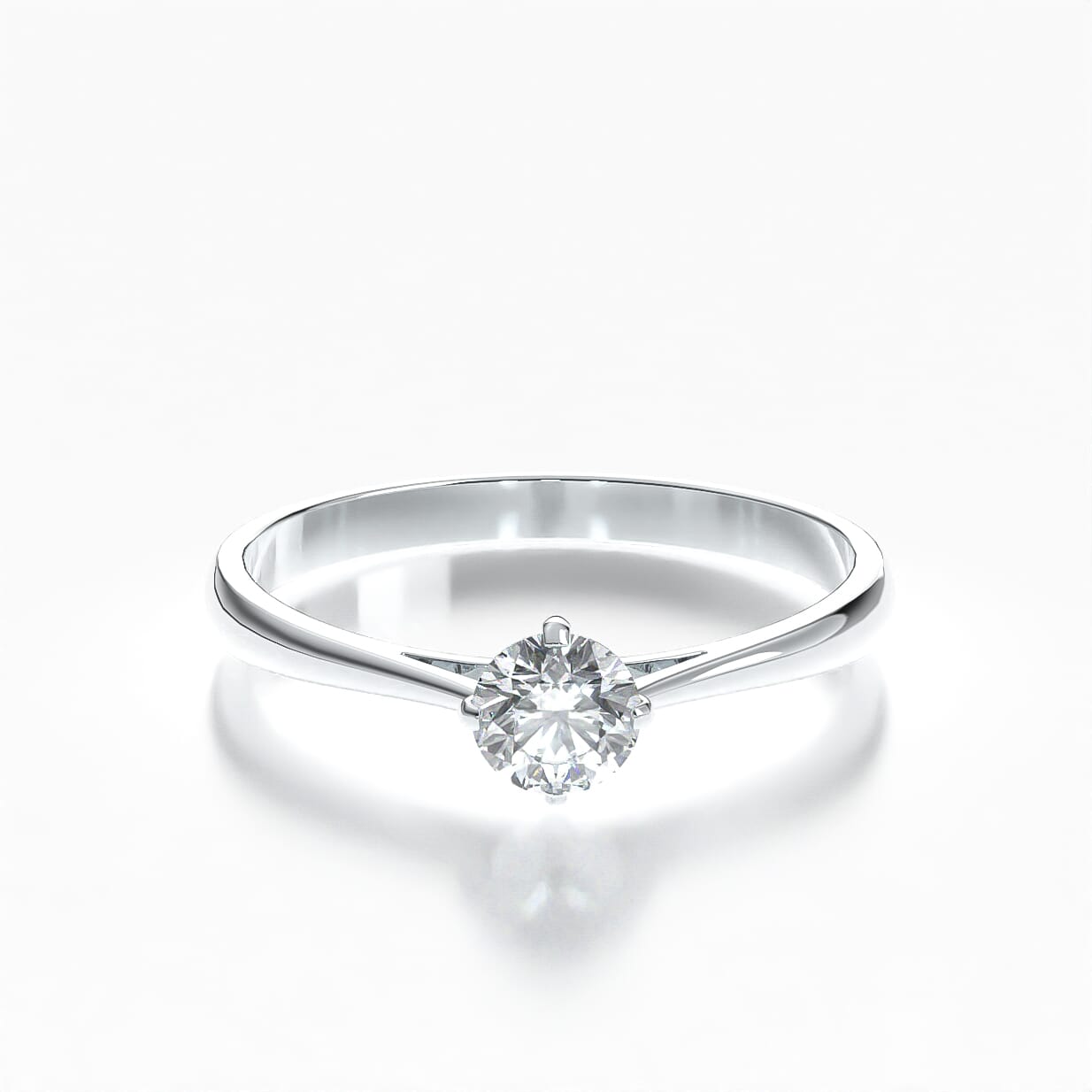 Pierścionek zaręczynowy The Light: białe złoto, diament