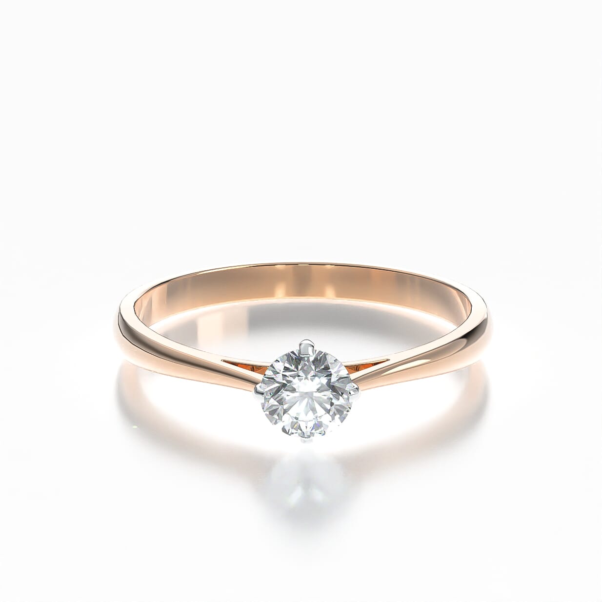 Pierścionek zaręczynowy The Light: dwukolorowe złoto, diament