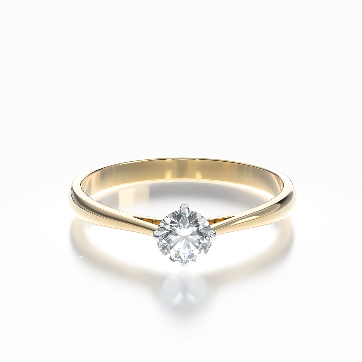 Pierścionek zaręczynowy The Light: dwukolorowe złoto, z diamentem