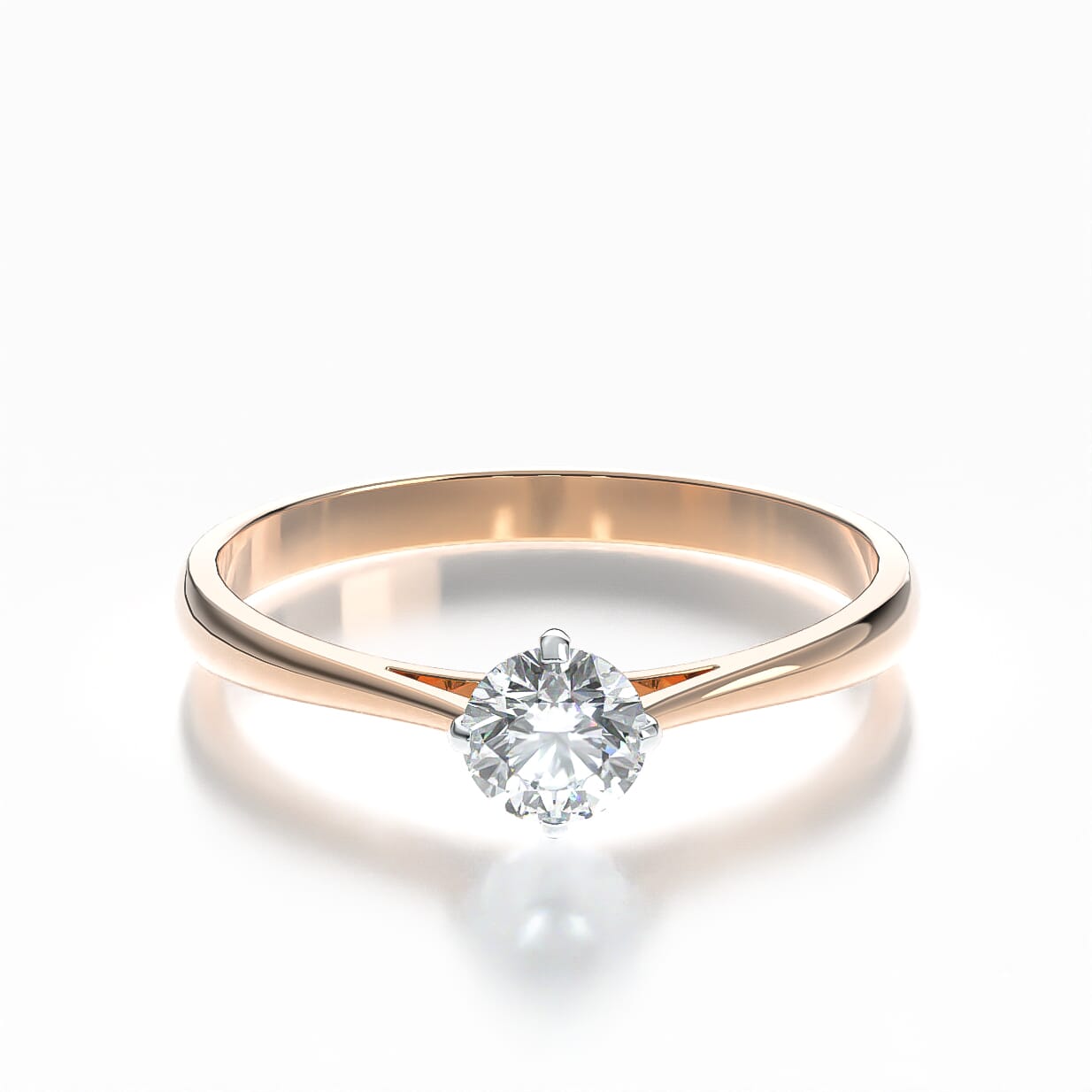 Pierścionek zaręczynowy The Light: dwukolorowe złoto, diament