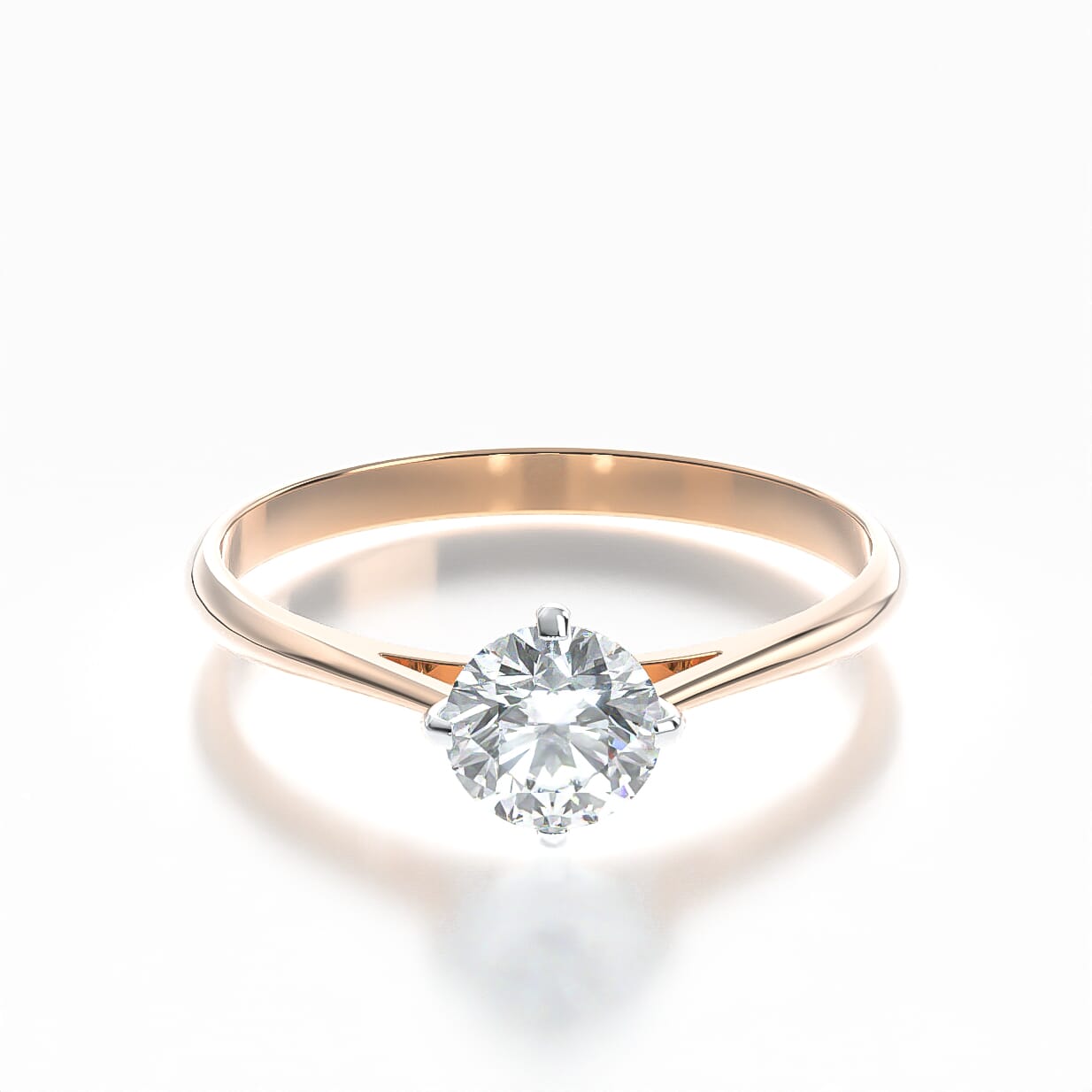 Pierścionek zaręczynowy The Light: dwukolorowe złoto, diament