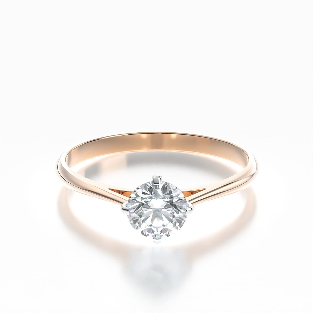 Pierścionek zaręczynowy The Light: dwukolorowe złoto, diament