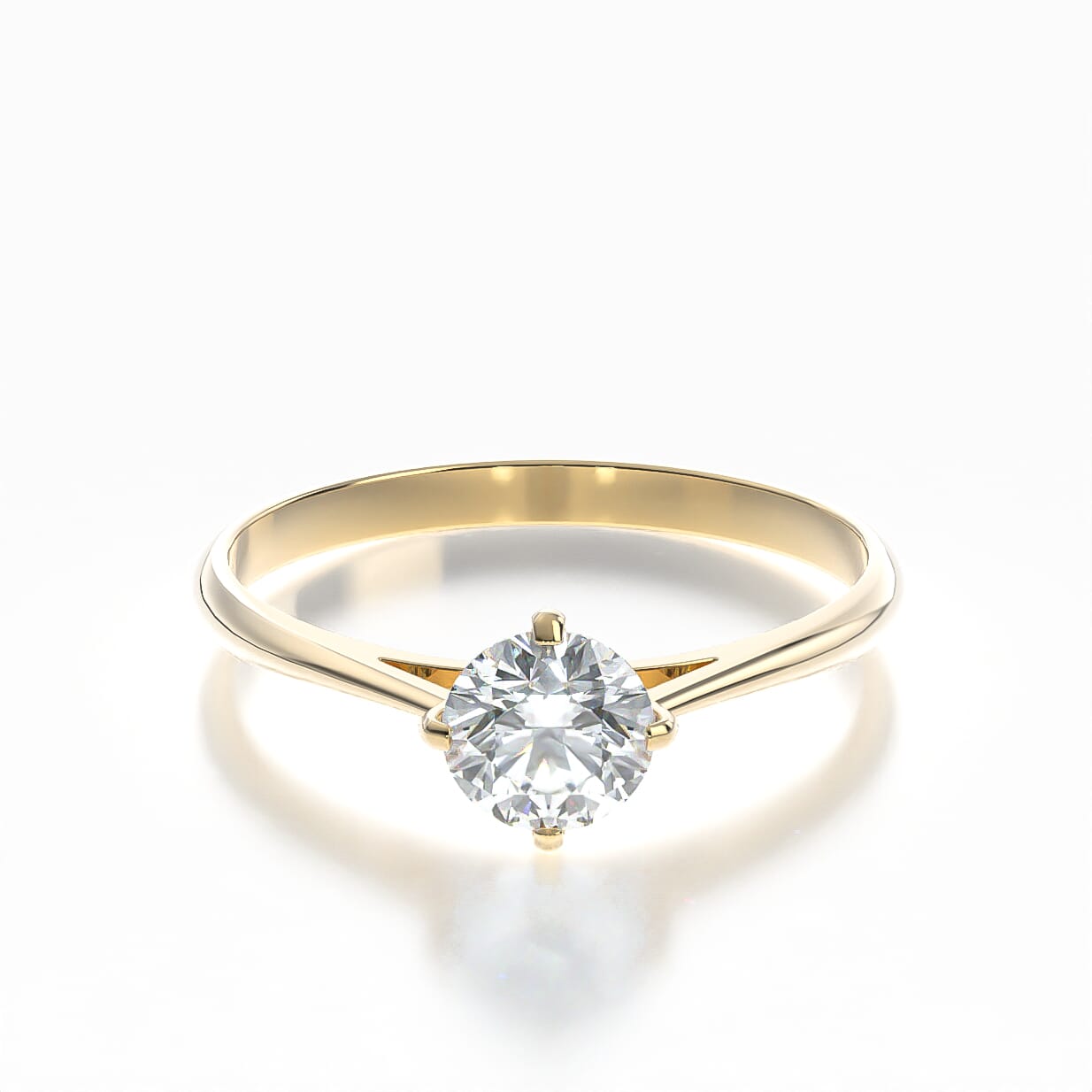 Pierścionek zaręczynowy The Light: złoty, diament