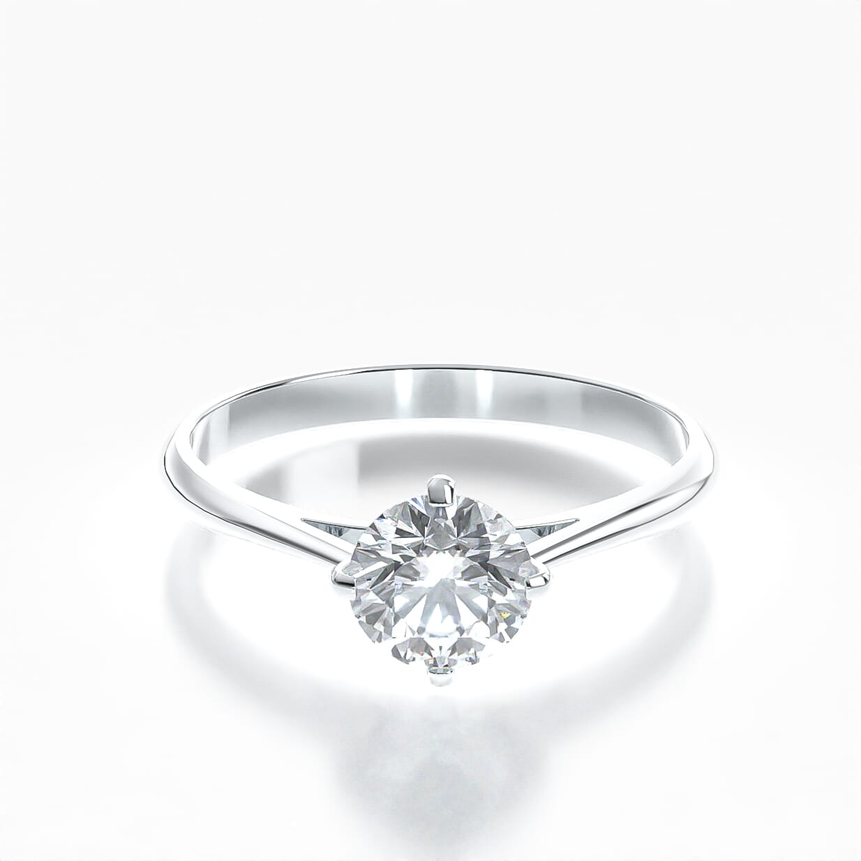 Pierścionek zaręczynowy The Light: białe złoto, diament