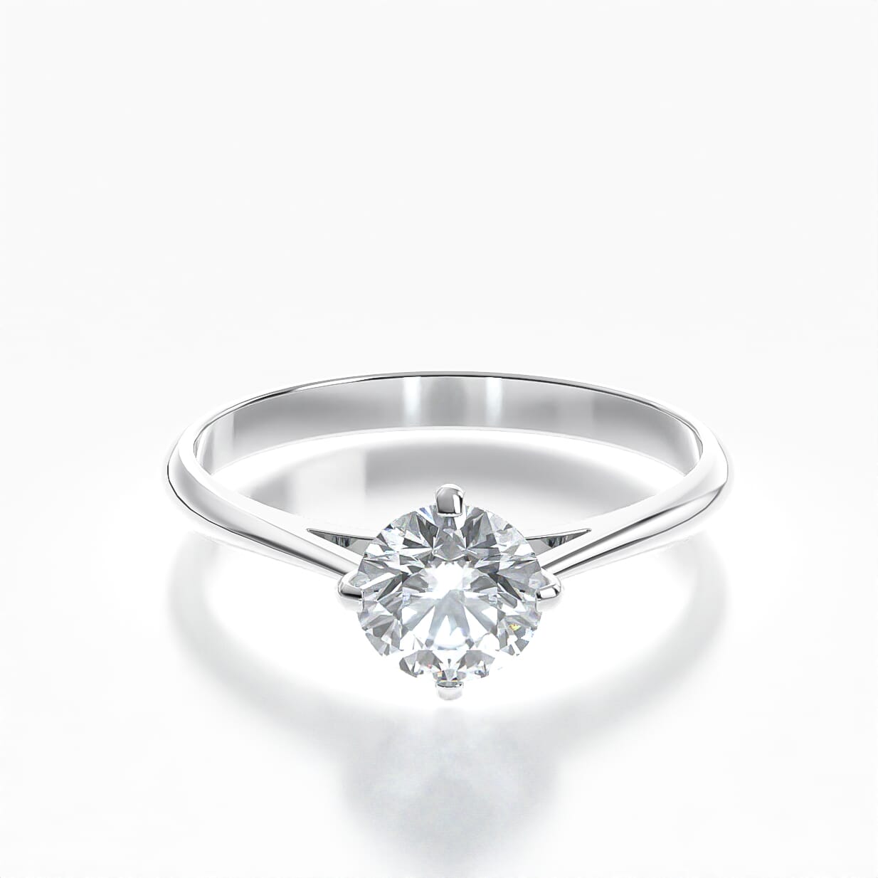 Pierścionek zaręczynowy The Light: platyna, diament