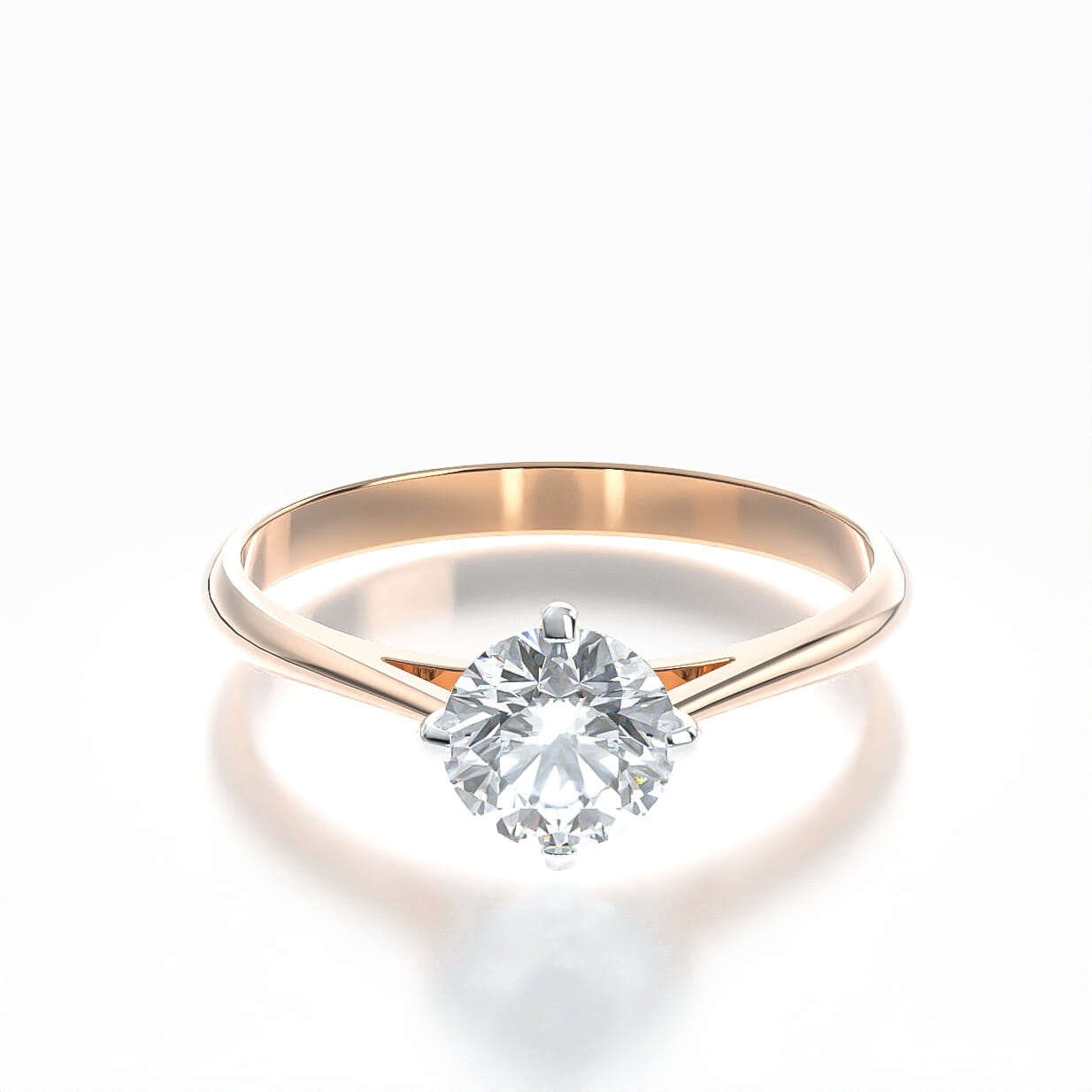 Pierścionek zaręczynowy The Light: dwukolorowe złoto, diament