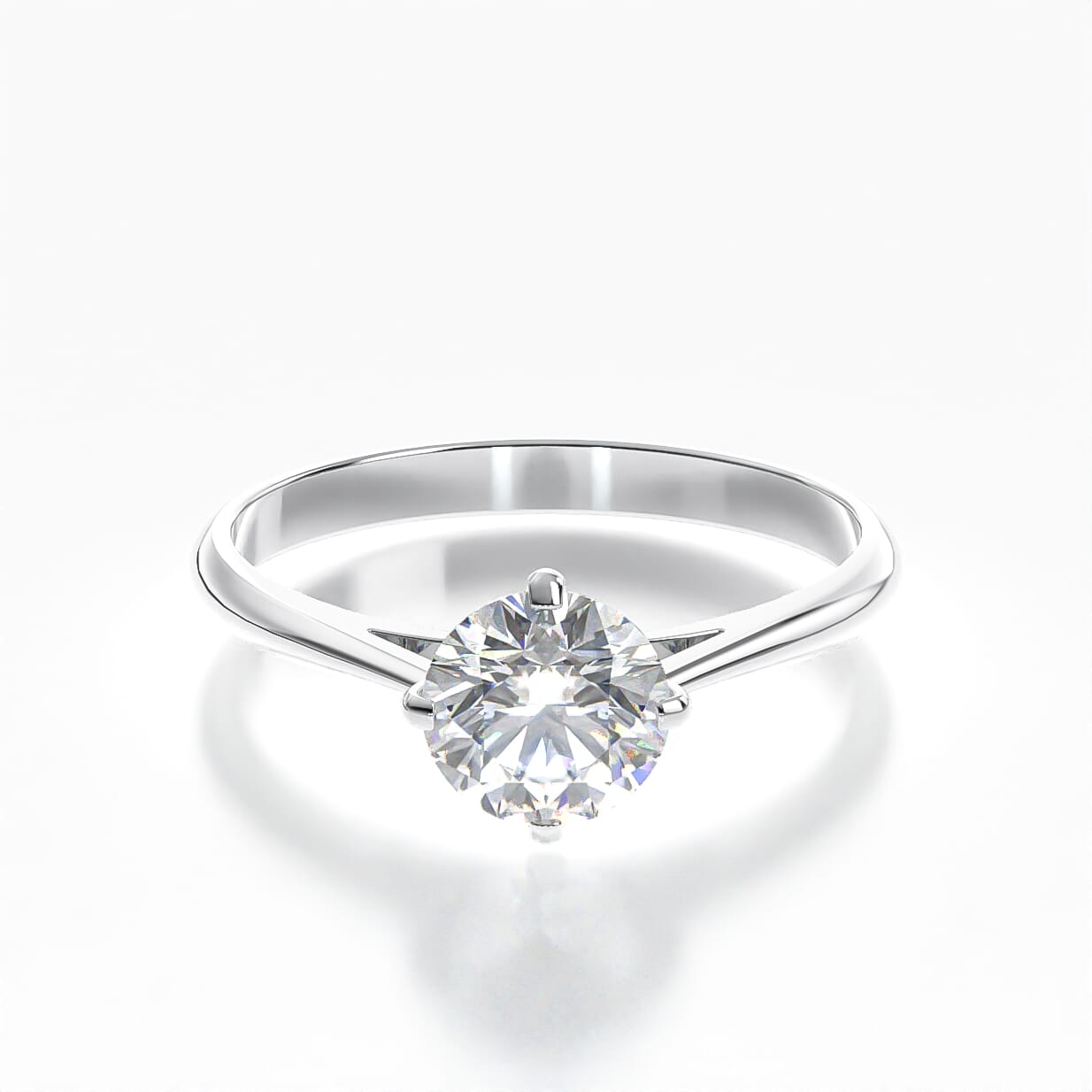 Verlobungsring The Light: Platin, Diamant