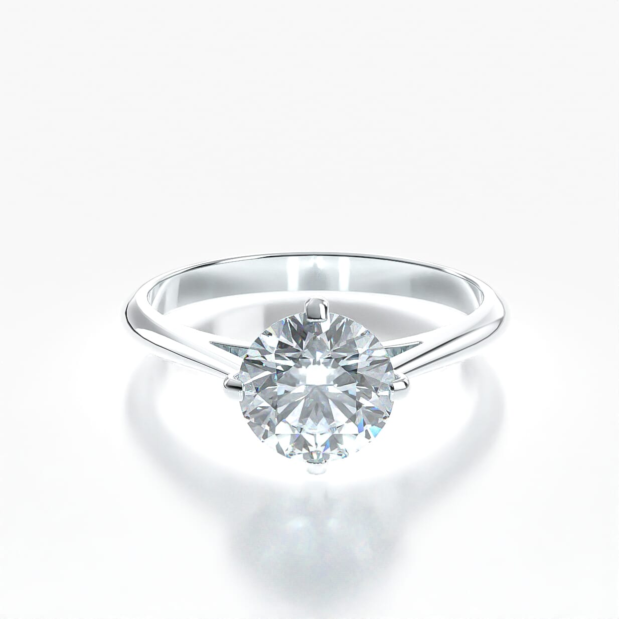 Pierścionek zaręczynowy The Light: białe złoto, diament