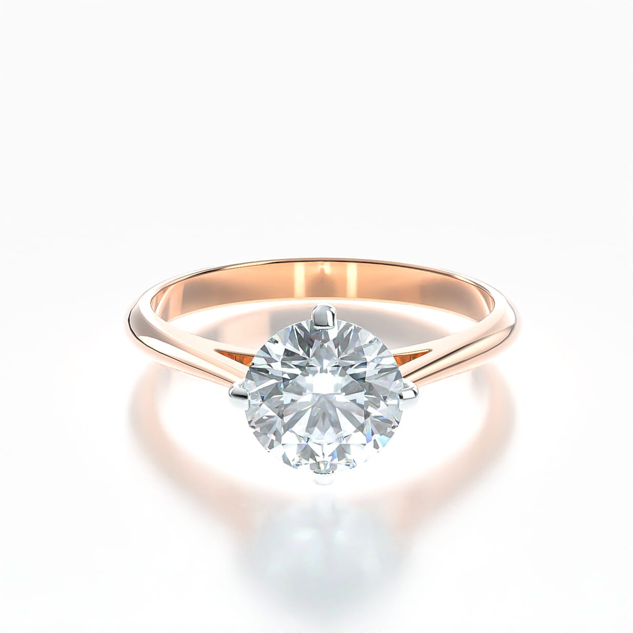 Verlobungsring The Light: Zweifarbiges Gold, Diamant