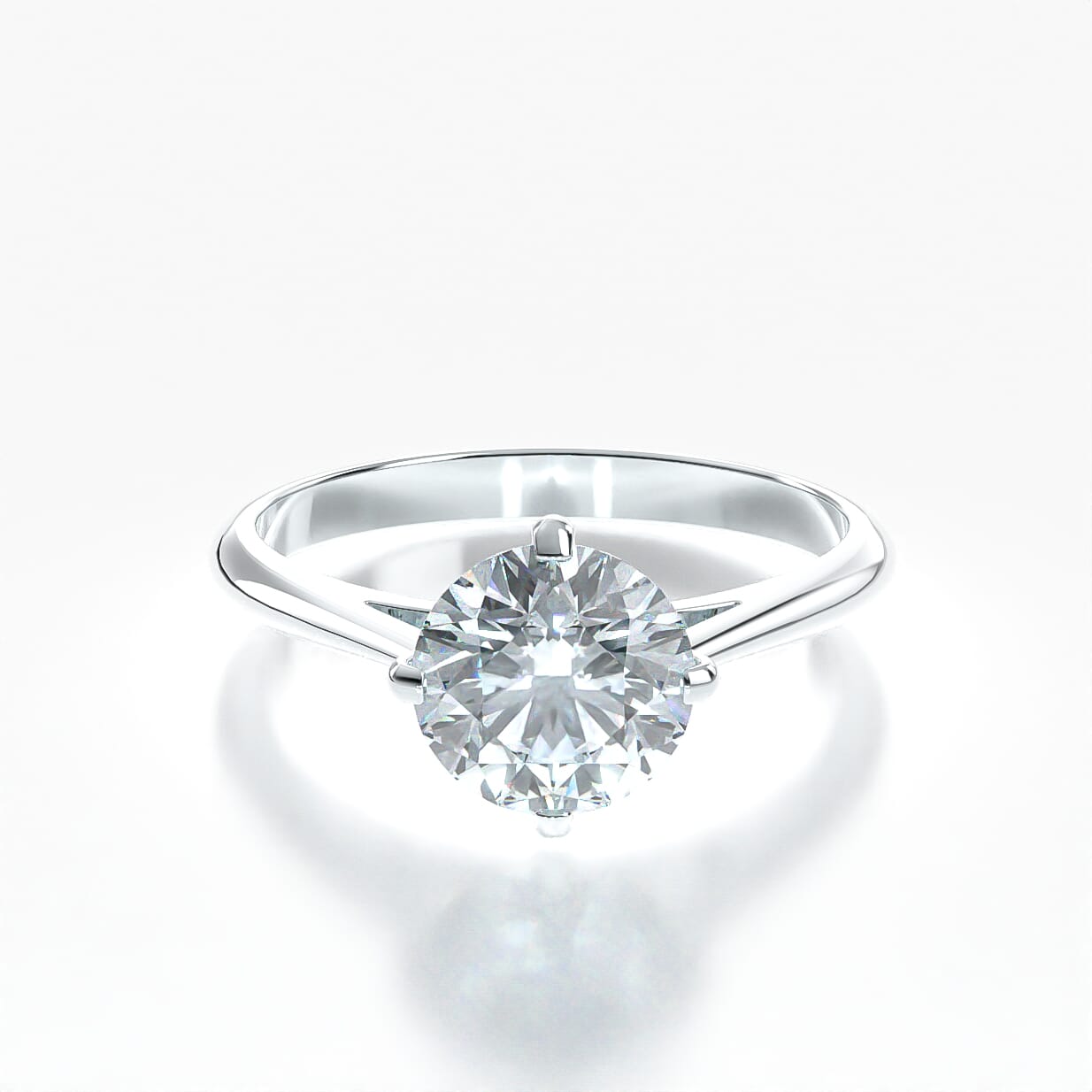 Pierścionek zaręczynowy The Light: białe złoto, diament