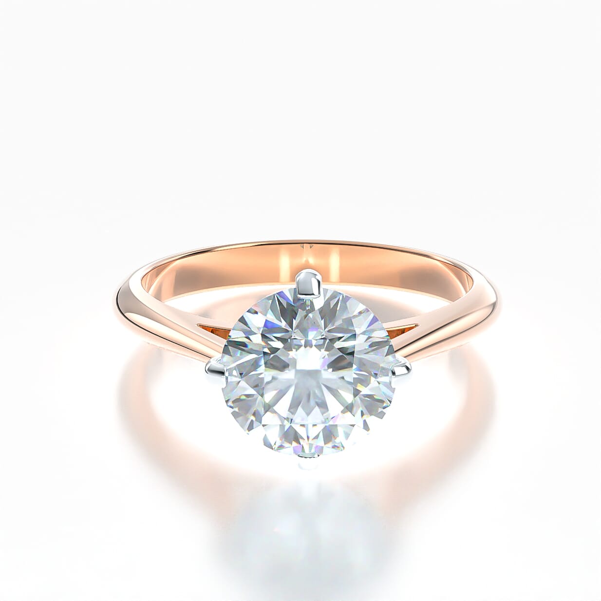 Pierścionek zaręczynowy The Light: dwukolorowe złoto, z diamentem