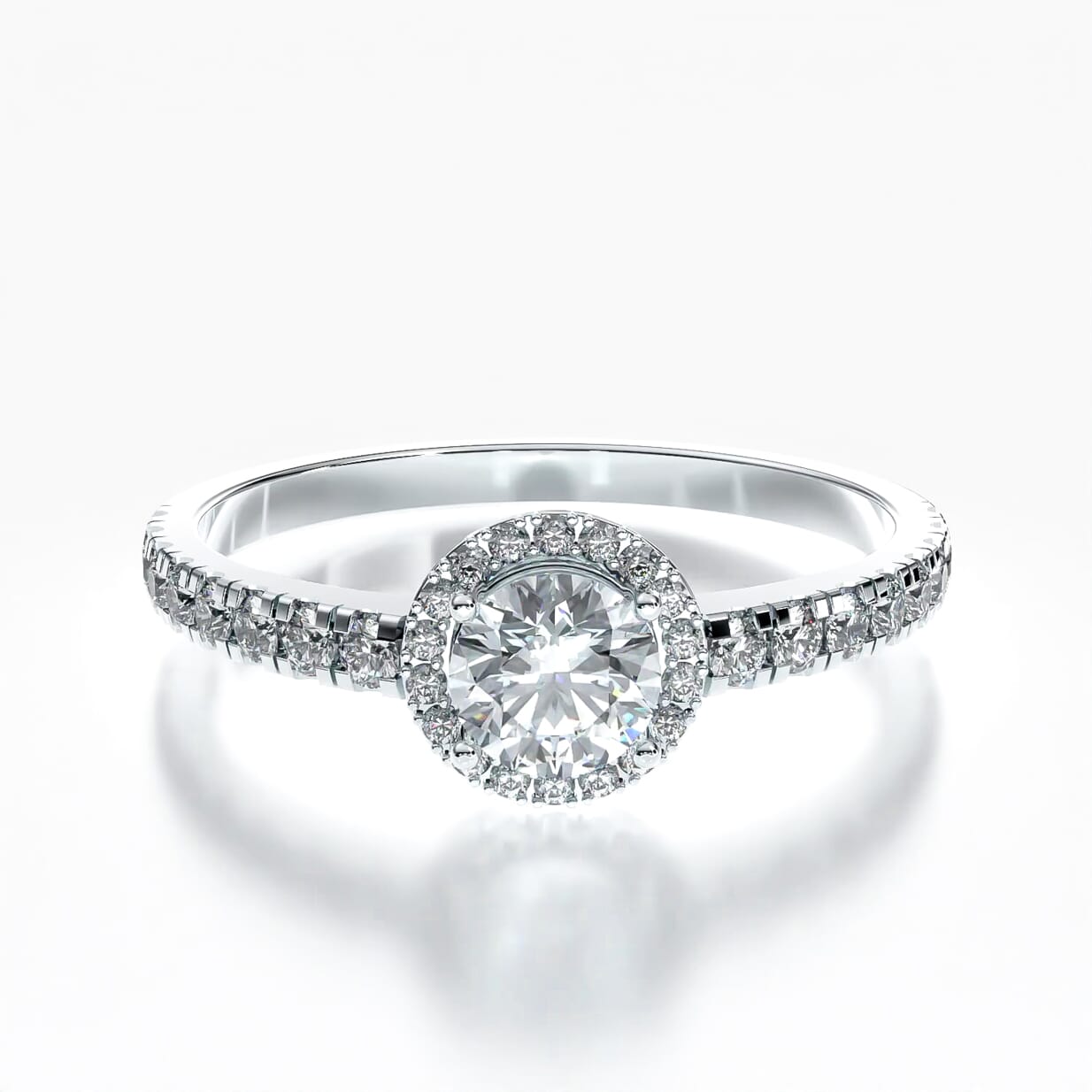 Pierścionek zaręczynowy This is Love: białe złoto, diament