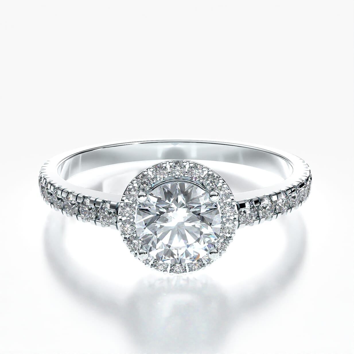 Pierścionek zaręczynowy This is Love: białe złoto, diament