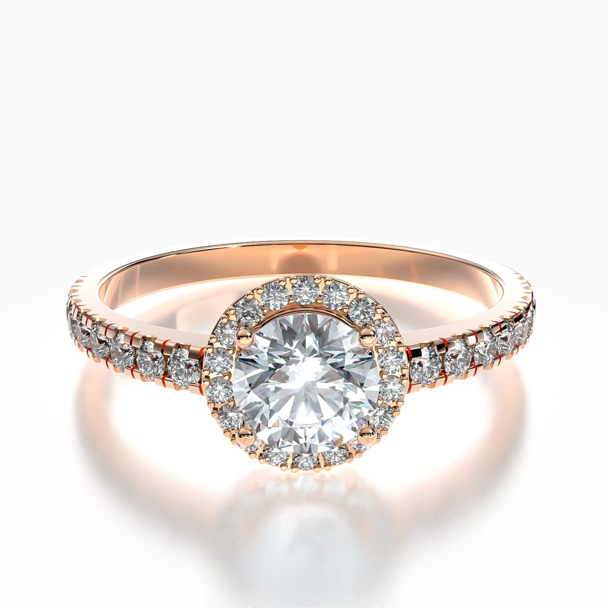 Pierścionek zaręczynowy This is Love: różowe złoto, diament