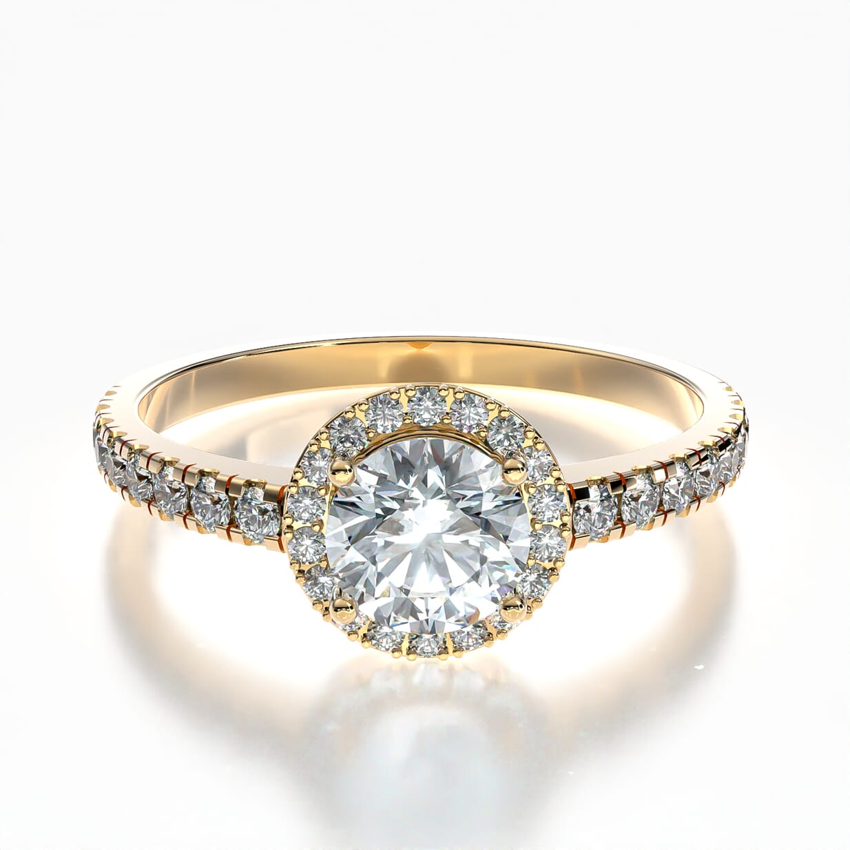 Pierścionek zaręczynowy This is Love: złoty, diament