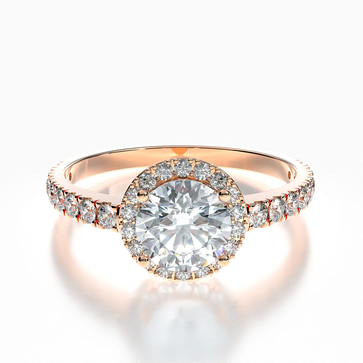 Pierścionek zaręczynowy This is Love: różowe złoto, diament