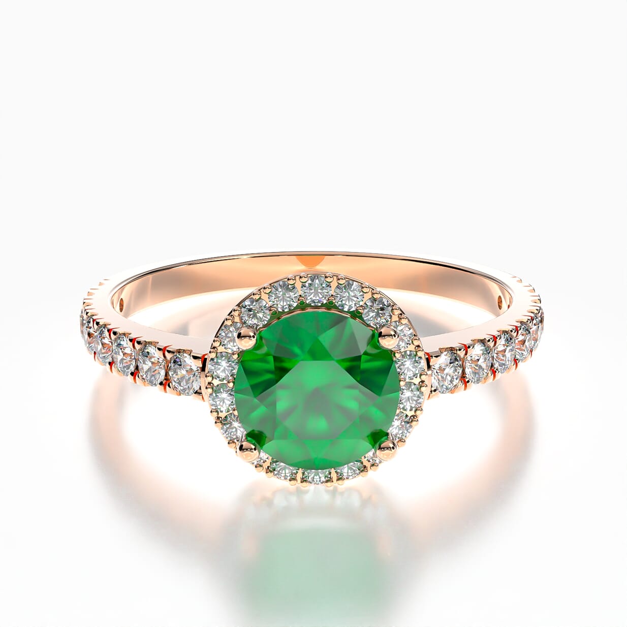 Verlobungsring This is Love: Roségold, Smaragd